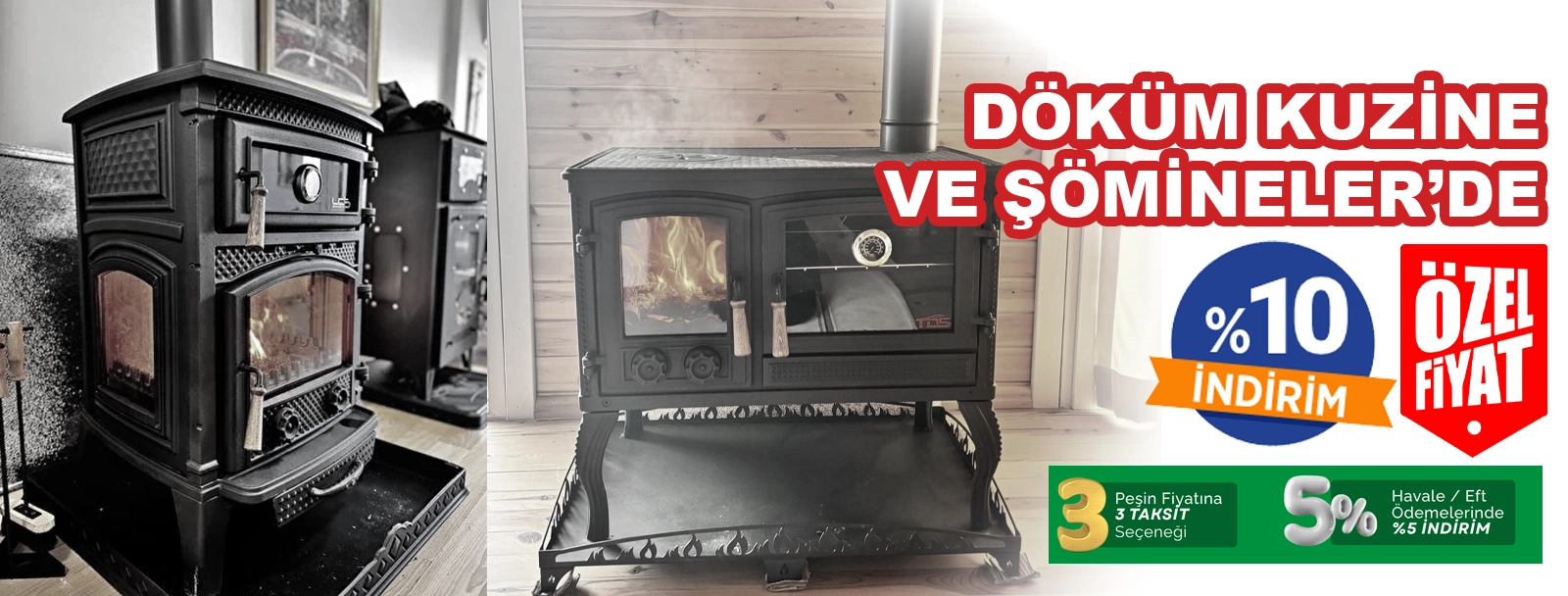 Elazığ Kuzine Şömine Döküm Soba