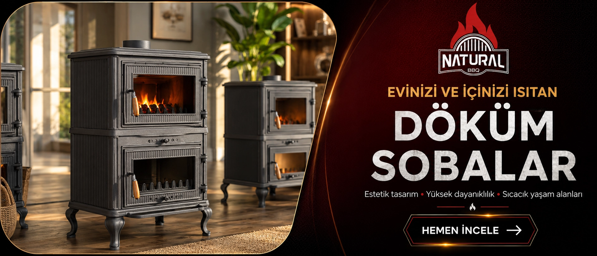 Elazığ Kuzine Şömine Döküm Soba